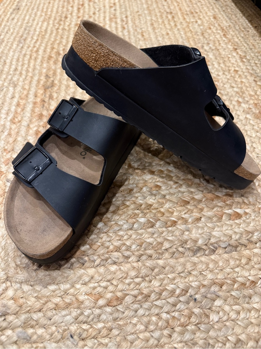 Papillio Arizona Platform Vegan black Birko-Flor by Birkenstock, US 9 (40)